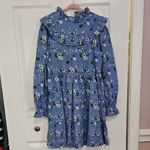 Floral Blue Kids Dress